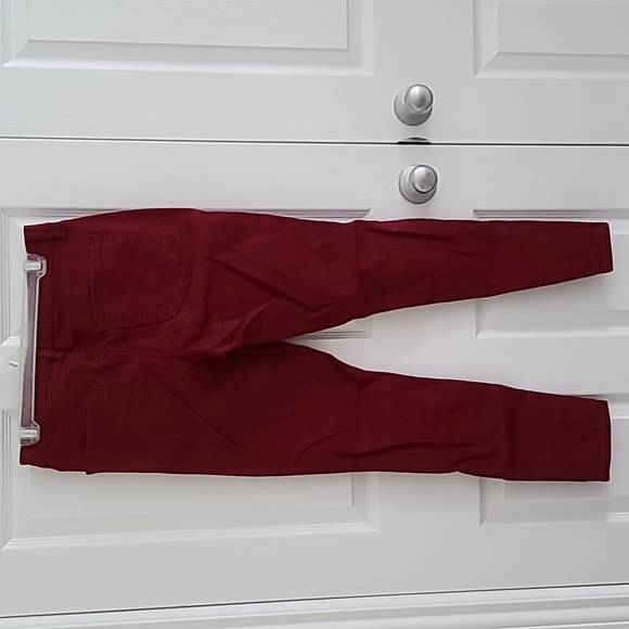 Deep cranberry red Old Navy rockstar skinny jeans in size 12 - Picture 2 of 6